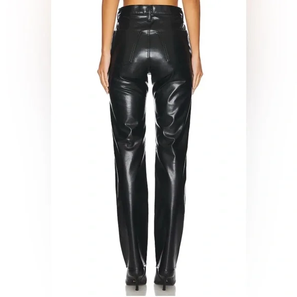 NWT Agolde 90s Pinch Waist Recycled Leather High Rise Pants Size 31 - Picture 3 of 11